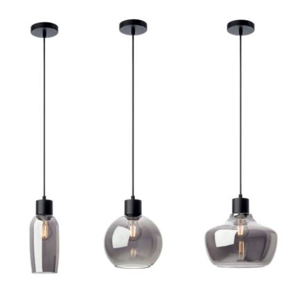 Redo 01-4045 - Κρεμαστό φωτιστικό οροφής ATLANTIS 1xE27/42W/230V διάμετρος 20 cm μαύρο