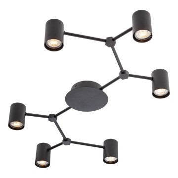 Redo 01-4048 - Φωτιστικό σποτ WEBB 6xGU10/10W/230V μαύρο