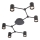 Redo 01-4048 - Φωτιστικό σποτ WEBB 6xGU10/10W/230V μαύρο