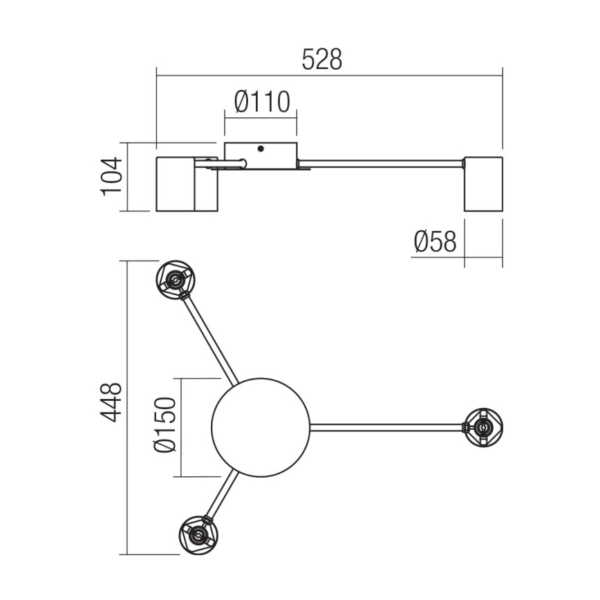 Redo 01-4049 - Φωτιστικό σποτ NOA 3xGU10/10W/230V χρυσό
