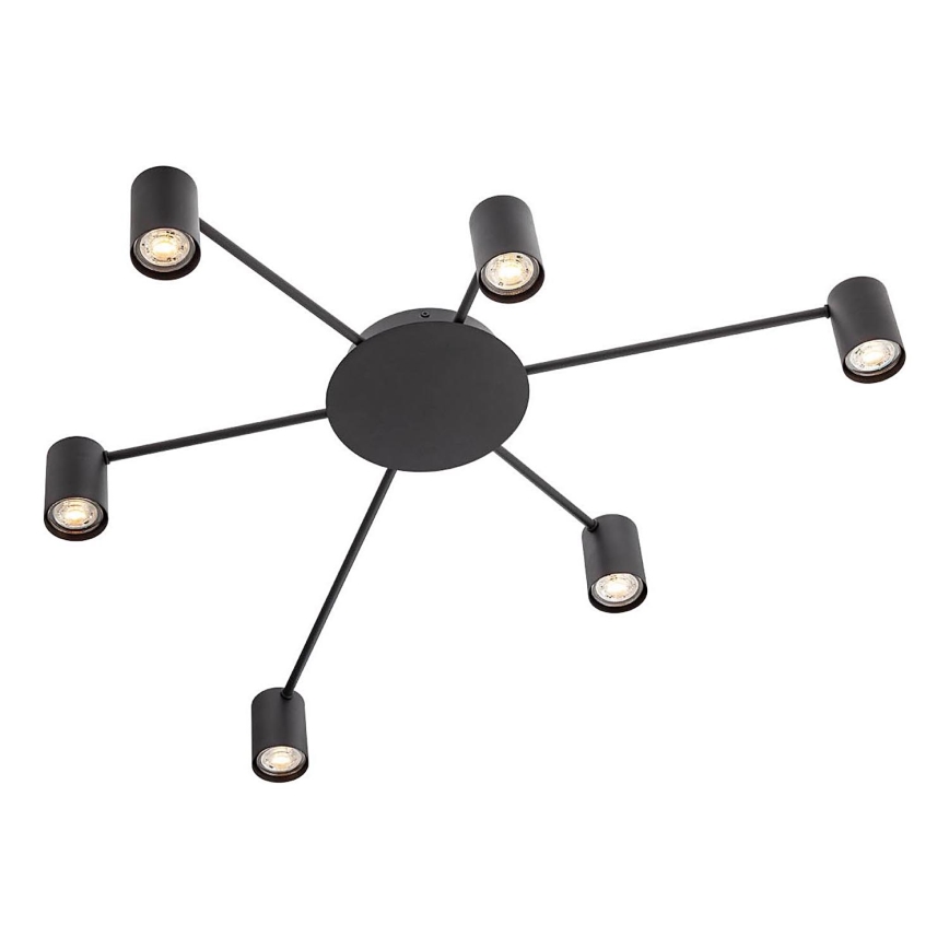 Redo 01-4052 - Φωτιστικό σποτ NOA 6xGU10/10W/230V μαύρο