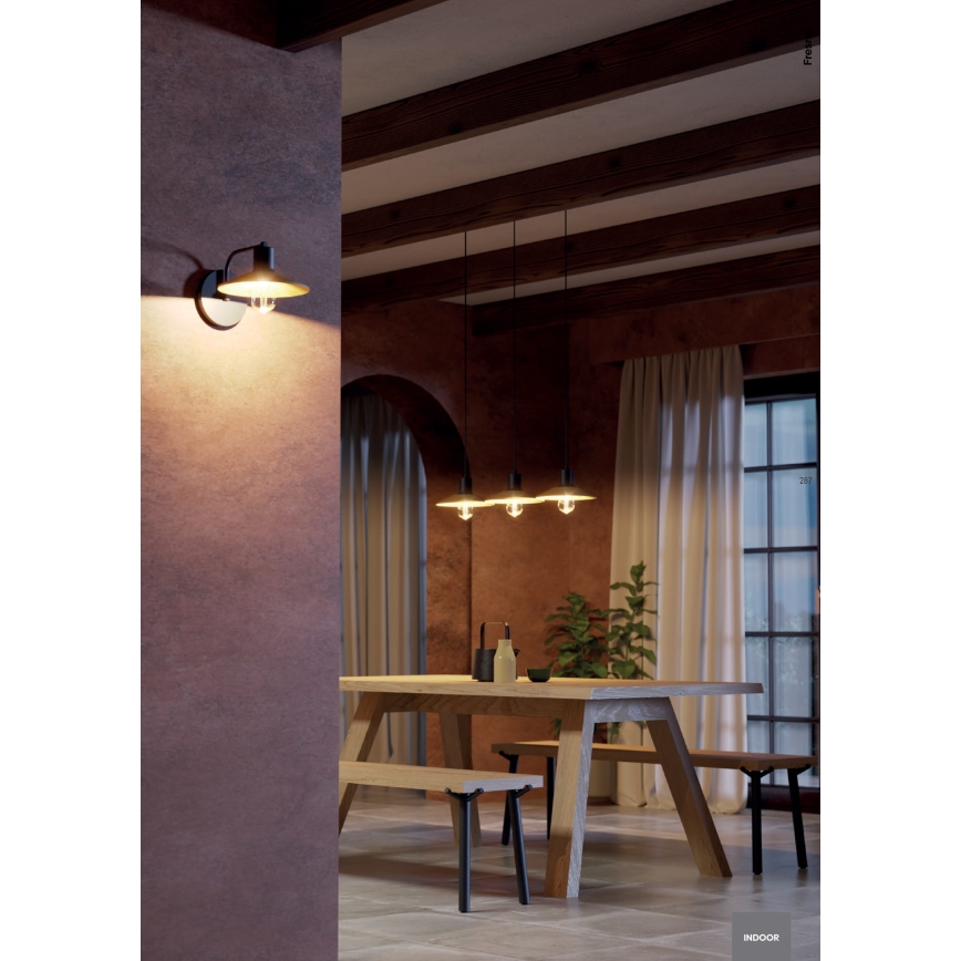 Redo 01-4054 - Κρεμαστό φωτιστικό οροφής FRESNO 1xE27/42W/230V διάμετρος 24 cm