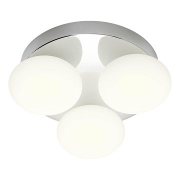 Redo 01-4306 - LED φωτιστικό οροφής μπάνιου OVUM 3xLED/5W/230V 3000/4000K CRI 90 Ø 24 cm IP44 λευκό/γυαλισμένο χρώμιο
