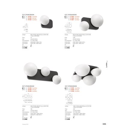 Redo 01-4332 - LED Φωτιστικό οροφής LUMIEN 4xLED/26W/230V 2700/3000K CRI 90 λευκό/χρυσό