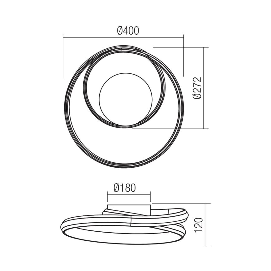 Redo 01-4355 - Ρυθμιζόμενο επιτοίχιο φωτιστικό LED TORSION LED/30W/230V 2700/3000/4000K CRI 90 χρυσό