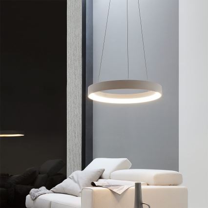 Redo 01-671 -  Κρεμαστό φωτιστικό οροφής LED LOOP LED/38W/230V διάμετρος 45 cm λευκό