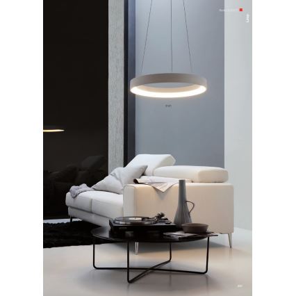 Redo 01-672 -  Κρεμαστό φωτιστικό οροφής LED LOOP LED/48W/230V διάμετρος 60 cm λευκό