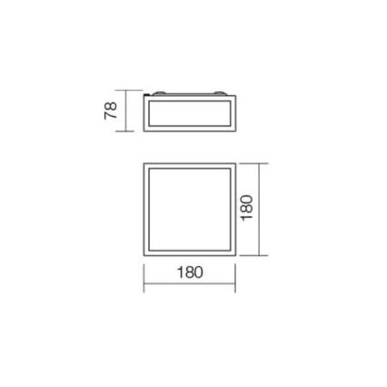 Redo 01-704 - Φωτιστικό οροφής μπάνιου EGO 1xE27/52W/230V 18x18 cm IP44