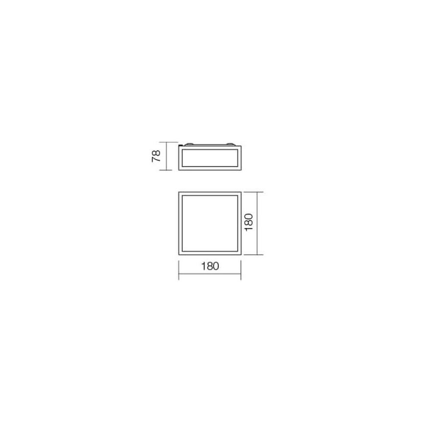Redo 01-704 - Φωτιστικό οροφής μπάνιου EGO 1xE27/52W/230V 18x18 cm IP44