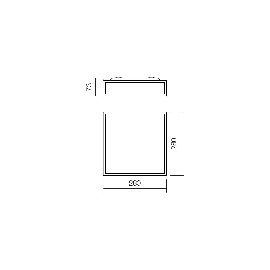 Redo 01-705 - Φωτιστικό οροφής μπάνιου EGO 2xE27/60W/230V 28x28 cm IP44