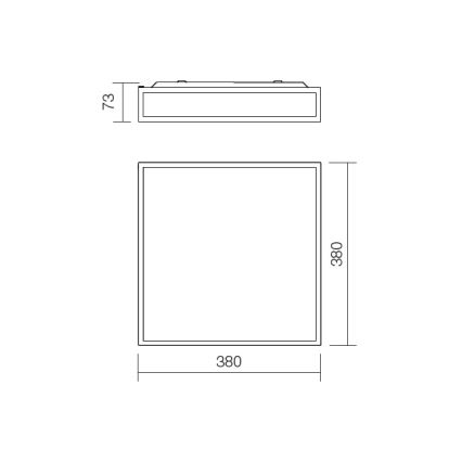 Redo 01-706 - Φωτιστικό οροφής μπάνιου EGO 4xE27/60W/230V 38x38 cm IP44