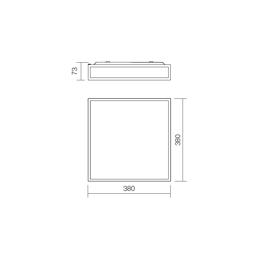 Redo 01-706 - Φωτιστικό οροφής μπάνιου EGO 4xE27/60W/230V 38x38 cm IP44