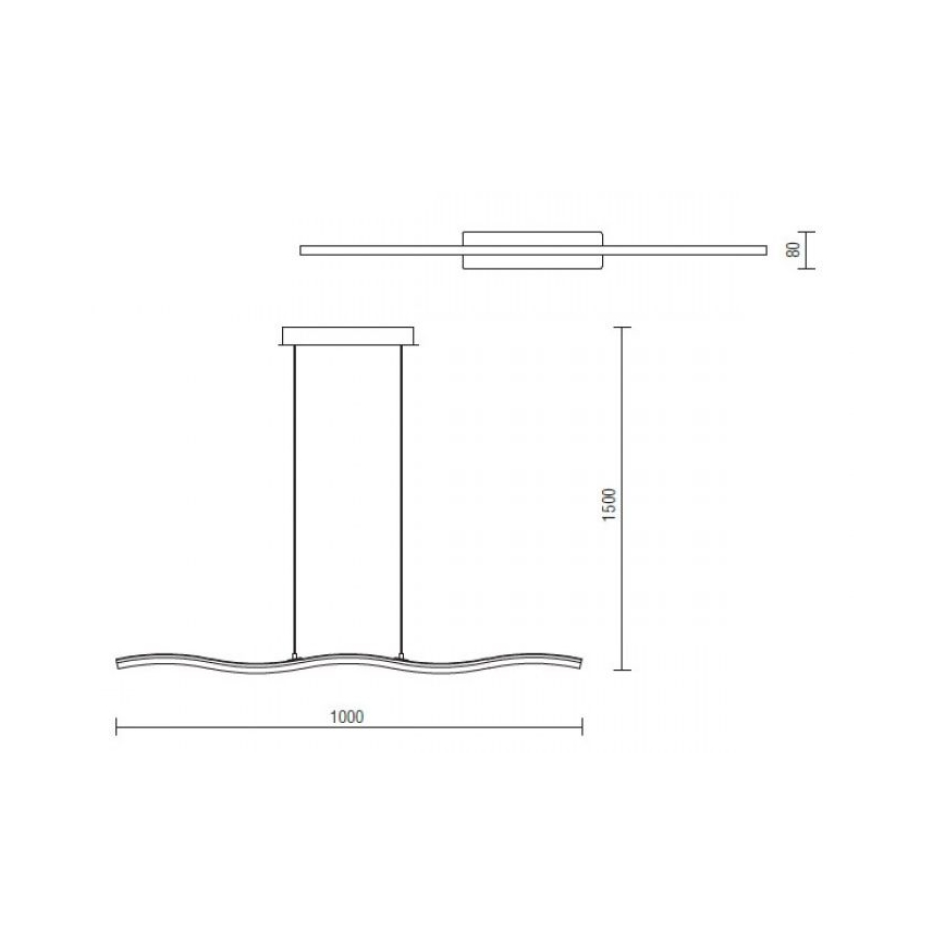 Redo 01-893 - Κρεμαστό φωτιστικό LED σε καλώδιο PULSE LED/23,1W/230V ματ χρώμιο