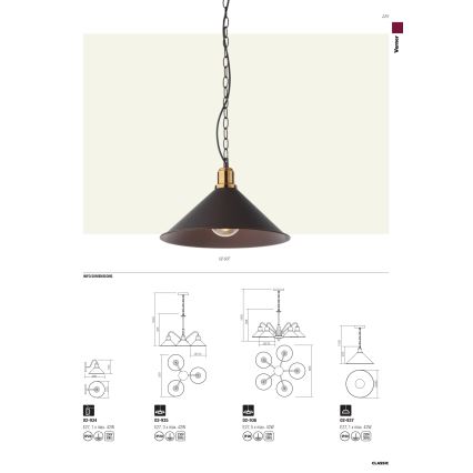 Redo 02-934 - Φως τοίχου VERNER 1xE27/42W/230V