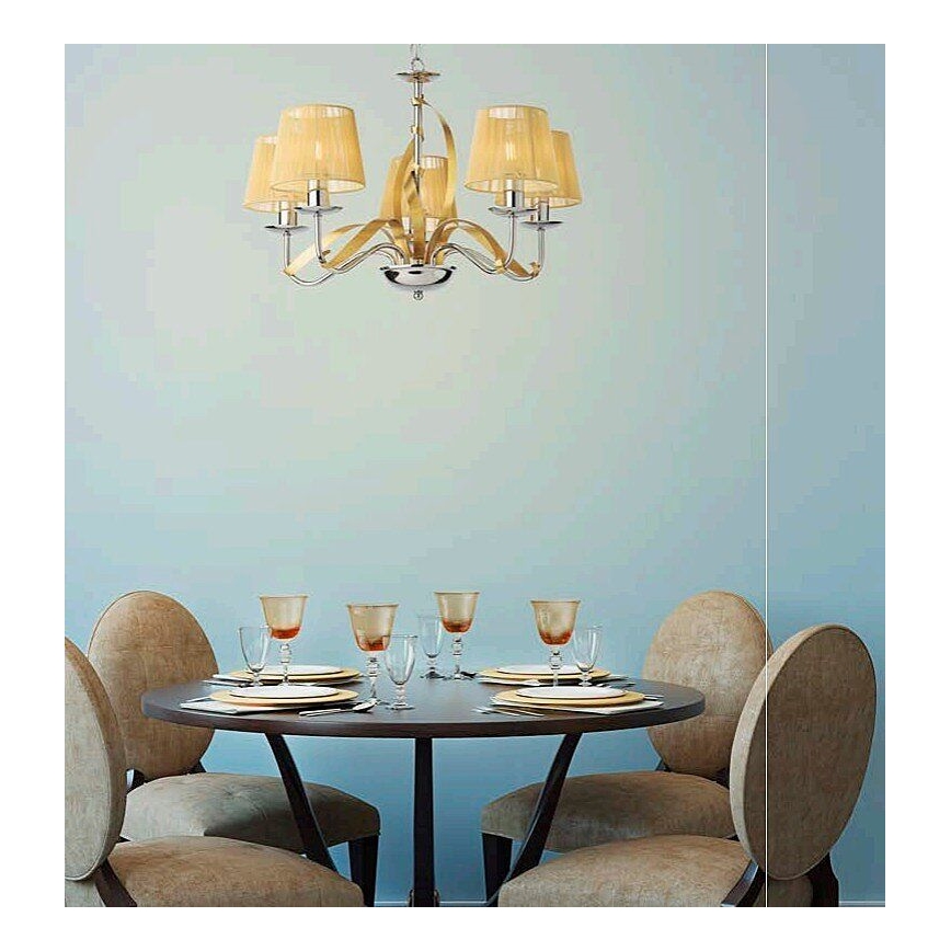 Redo 02-952 - Πολύφωτο με αλυσίδα VIRTUU 5xE14/28W/230V