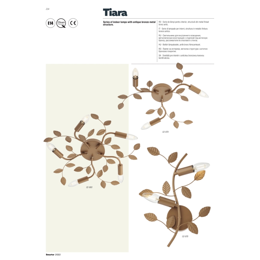 Redo 02-981 - Πλαφονιέρα οροφής TIARA 7xE14/28W/230V