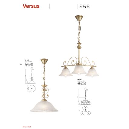 Redo 02-991 - Πολύφωτο με αλυσίδα VERSUS 3xE27/42W/230V
