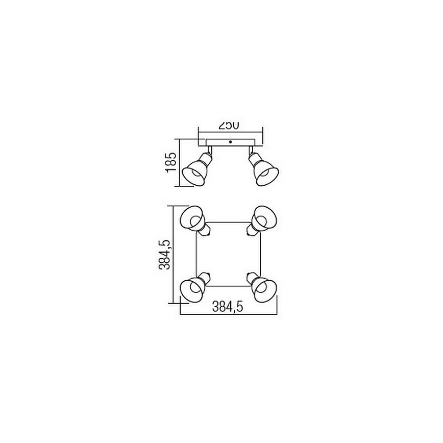 Redo 04-466 - Φωτιστικό σποτ OLAF 4xE14/12W/230V