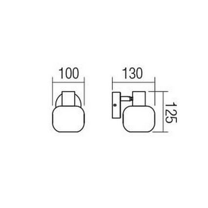 Redo 04-483 - Προβολέας τοίχου AMBER 1xE14/28W/230V