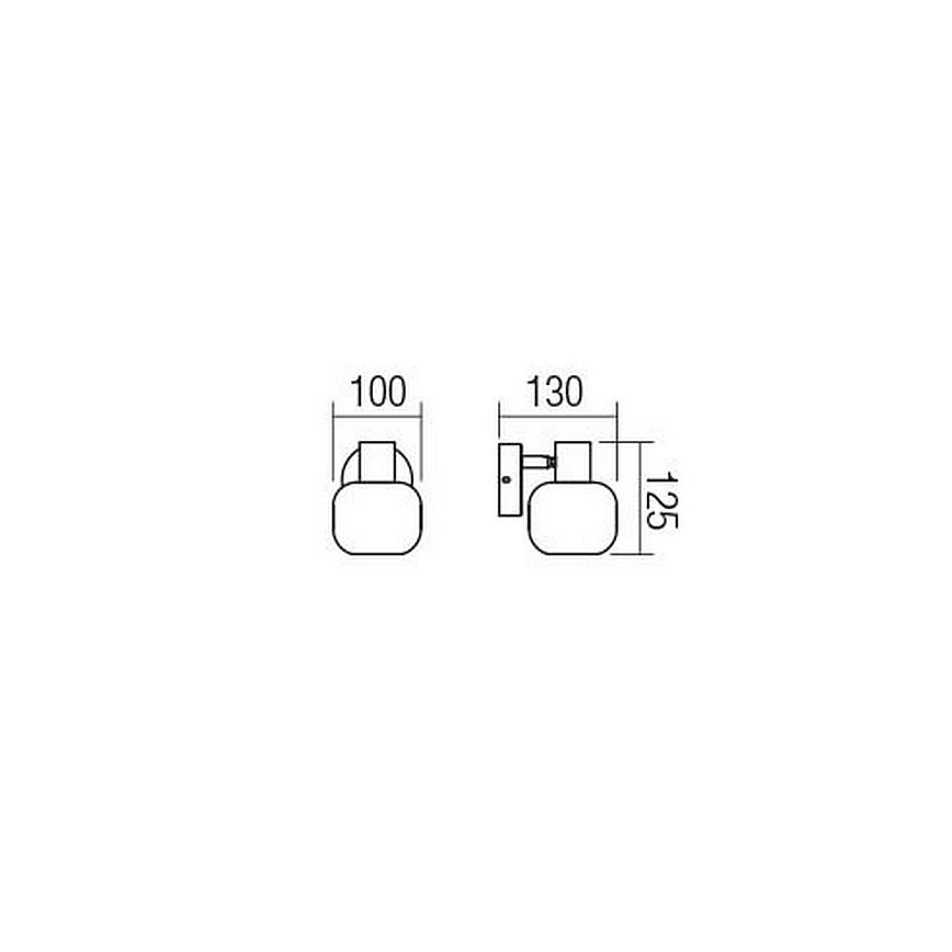 Redo 04-483 - Προβολέας τοίχου AMBER 1xE14/28W/230V