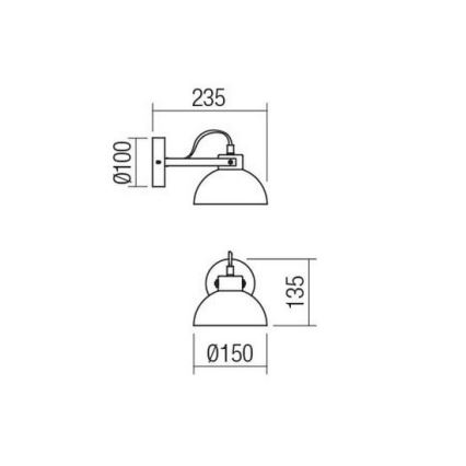 Redo 04-510 - Παιδικό φως τοίχου EOLO 1xE27/42W/230V