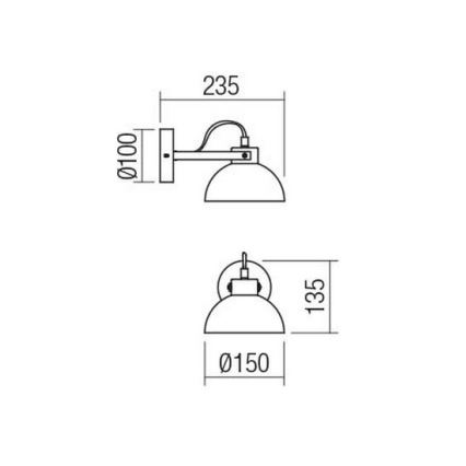 Redo 04-511 - Παιδικό φως τοίχου EOLO 1xE27/42W/230V