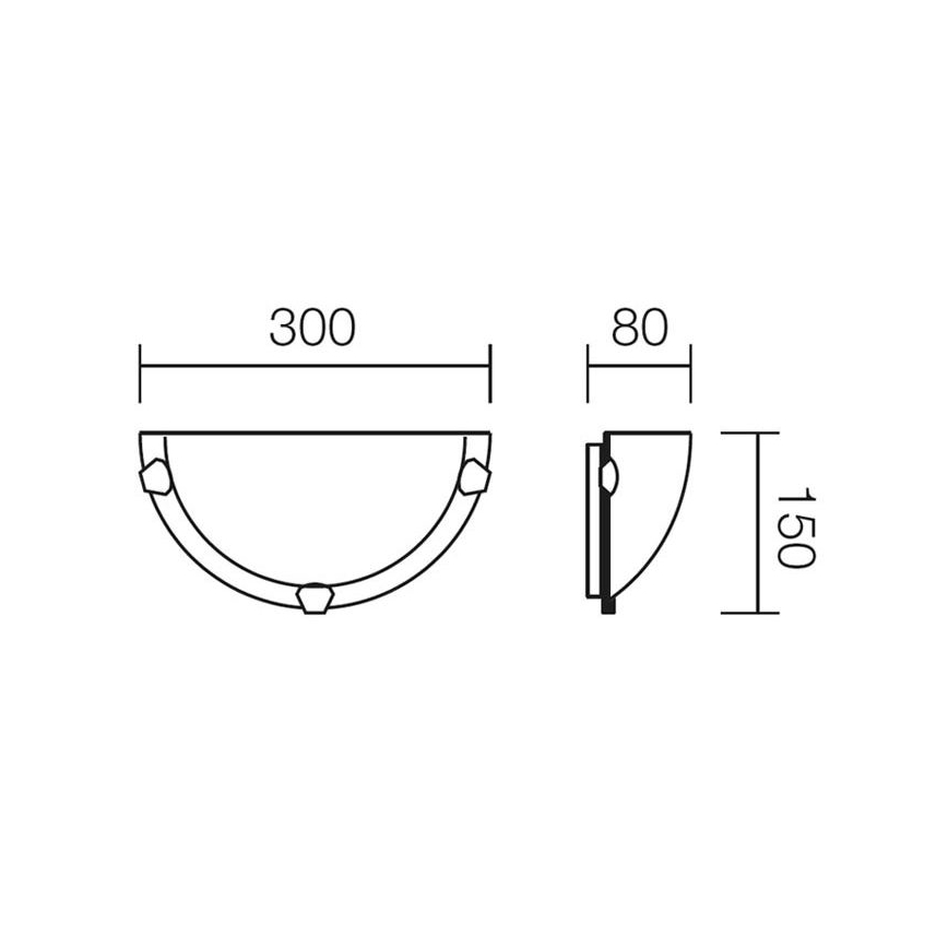 Redo 05-383 - Φωτιστικό τοίχου VIRGINIA 1xE27/42W/230V
