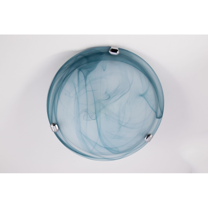 Redo 05-390 - Φωτιστικό οροφής VIRGINIA 1xE27/42W/230V διάμετρος 30 cm μπλε