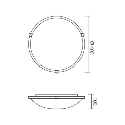 Redo 05-393 - Φωτιστικό οροφής VIRGINIA 2xE27/42W/230V, διάμ. 40 εκ., μπεζ