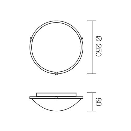 Redo 05-677 - Φωτιστικό οροφής VIRGINIA 1xE27/42W/230V διάμετρος 25 cm λευκό