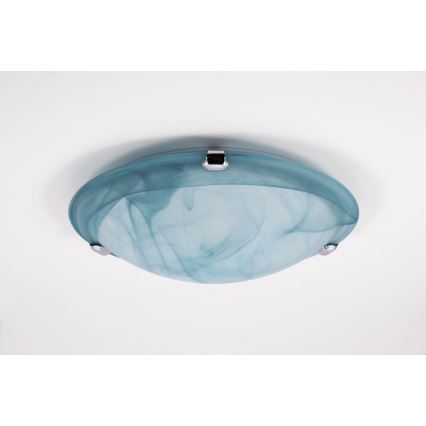 Redo 05-682 - Φωτιστικό οροφής VIRGINIA 1xE27/42W/230V διάμετρος 25 cm μπλε