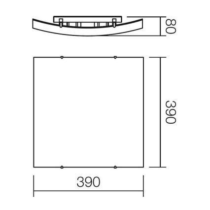 Redo 05-818 - Φωτιστικό οροφής NOTES 2xE27/42W/230V 39x39 cm λευκό