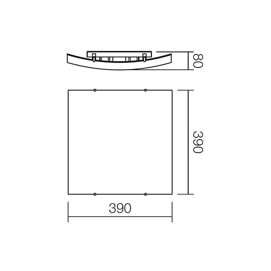 Redo 05-818 - Φωτιστικό οροφής NOTES 2xE27/42W/230V 39x39 cm λευκό