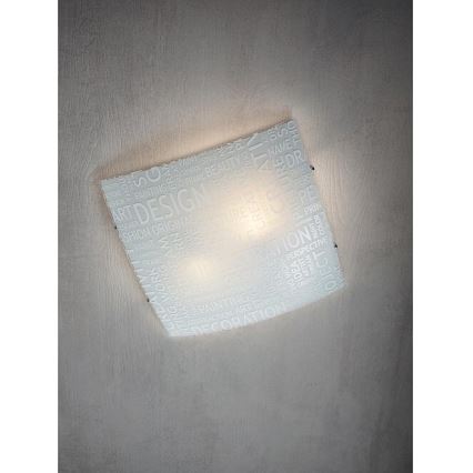 Redo 05-818 - Φωτιστικό οροφής NOTES 2xE27/42W/230V 39x39 cm λευκό
