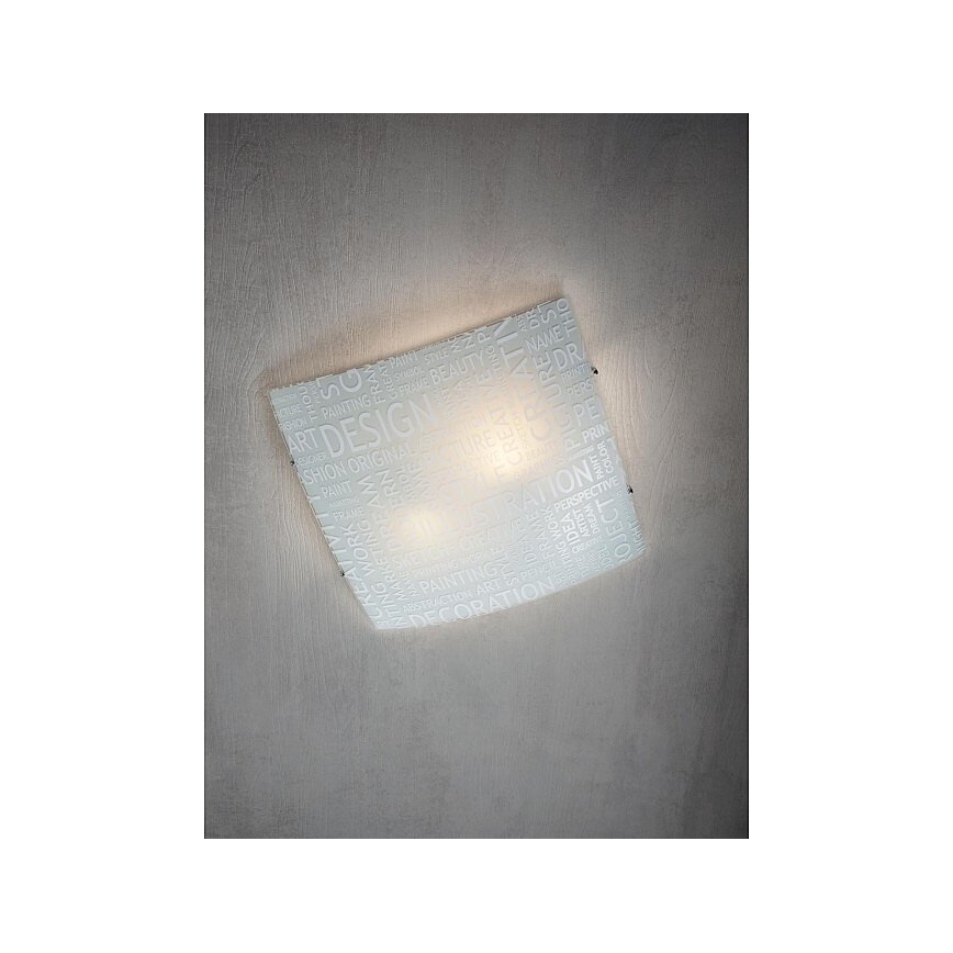 Redo 05-818 - Φωτιστικό οροφής NOTES 2xE27/42W/230V 39x39 cm λευκό