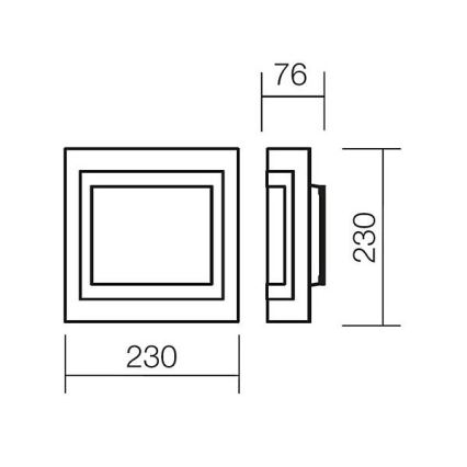Redo 05-827 - Φωτιστικό τοίχου SPECTRE 1xE27/42W/230V γυαλιστερό χρώμιο/λευκό