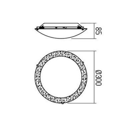 Redo 05-864 - Φωτιστικό οροφής LED ARTEMIS LED/12W/230V διάμετρος 30 cm χρυσαφί
