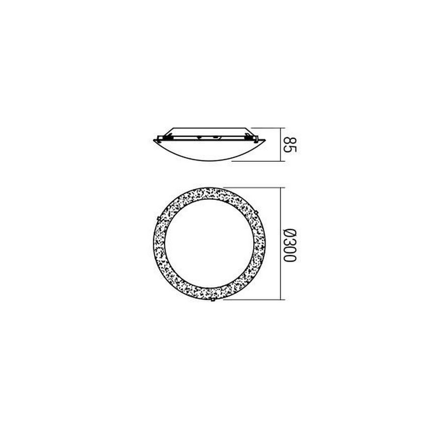 Redo 05-865 - Φωτιστικό οροφής LED ARTEMIS LED/12W/230V διάμετρος 30 cm ασημί