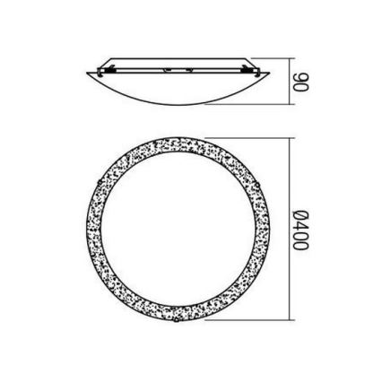 Redo 05-867 - Φωτιστικό οροφής LED ARTEMIS LED/18W/230V διάμετρος 40 cm ασημί