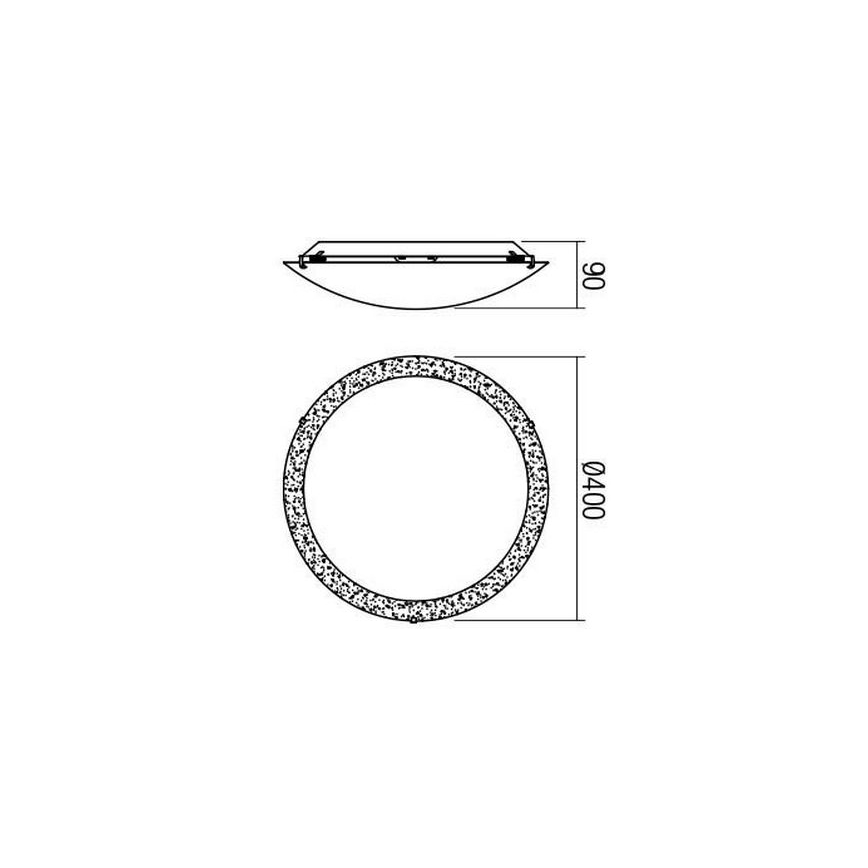 Redo 05-867 - Φωτιστικό οροφής LED ARTEMIS LED/18W/230V διάμετρος 40 cm ασημί