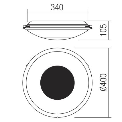 Redo 05-899 - Κρυστάλλινο φωτιστικό οροφής LED RA LED/18W/230V διάμετρος 40 cm χρυσαφί