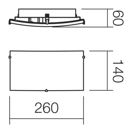 Redo 05-903 - Φωτιστικό οροφής ISIDE 1xE27/42W/230V διάφανο