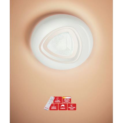 Redo 05-919 - Ρυθμιζόμενο φωτιστικό οροφής LED GALAX LED/48W/230V 3000-6500K Wi-Fi Tuya διάμετρος 48 cm λευκό + τηλεχειριστήριο