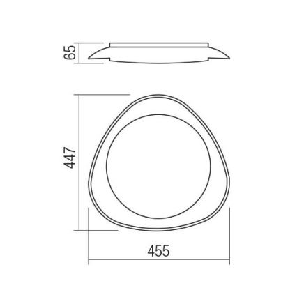 Redo 05-922 - Φωτιστικό οροφής LED VERENA LED/24W/230V ανθρακί
