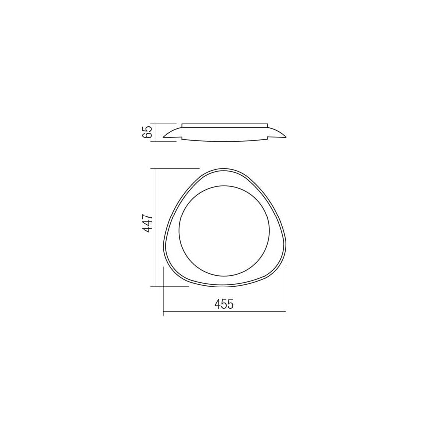 Redo 05-922 - Φωτιστικό οροφής LED VERENA LED/24W/230V ανθρακί