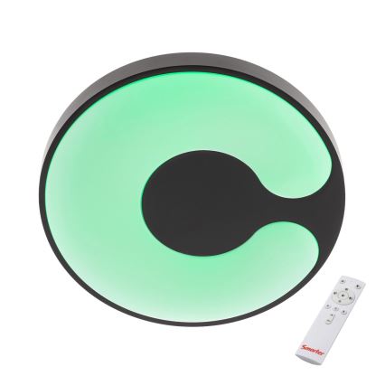 Redo 05-927 - LED RGBW ρυθμιζόμενο φωτιστικό οροφής BIGSI LED/48W/230V 3000-6500K Ø 50 cm μαύρο + τηλεχειριστήριο