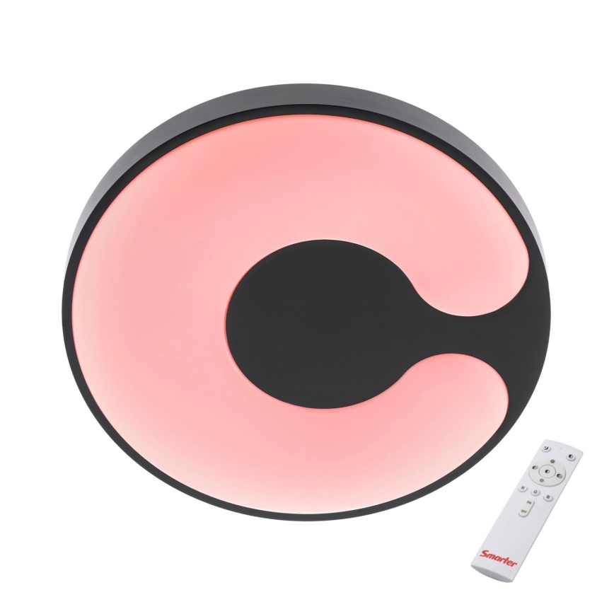 Redo 05-927 - LED RGBW ρυθμιζόμενο φωτιστικό οροφής BIGSI LED/48W/230V 3000-6500K Ø 50 cm μαύρο + τηλεχειριστήριο