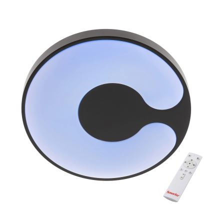 Redo 05-927 - LED RGBW ρυθμιζόμενο φωτιστικό οροφής BIGSI LED/48W/230V 3000-6500K Ø 50 cm μαύρο + τηλεχειριστήριο