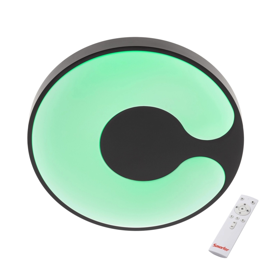 Redo 05-927 - LED RGBW Ρυθμιζόμενο φωτιστικό οροφής BIGSI LED/48W/230V 3000-6500K Ø 50 cm μαύρο + τηλεχειριστήριο