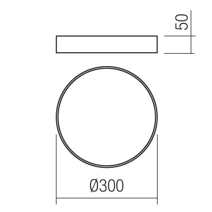 Redo 05-928 - LED Φωτιστικό οροφής KNOB LED/24W/230V 3000K-6500K 30 cm λευκό